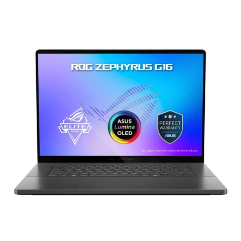 Asus ROG Zephyrus G16 Gaming Laptop, 16inch 2.5K WQXGA OLED 240Hz Display, Intel Core Ultra 9 386H Processor, 64GB RAM, 1TB SSD, 12GB RTX 5070 Ti Graphics, Windows 11 Home, English & Arabic Keyboard