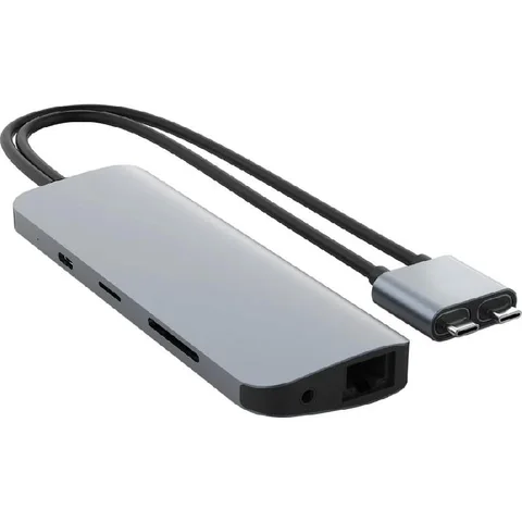 Hyper HyperDrive VIPER Multi-port Station 10 Port (2X HDMI/USB-C/3X USB-A/SD/Micro SD/RJ-45/3.5 mm Audio Jack)