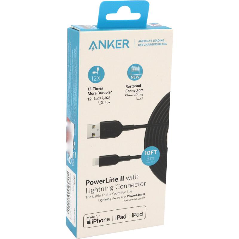 Anker PowerLine II Lightning to USB Standard Cable 10.00 ft ( 3.05 m ) — view 2