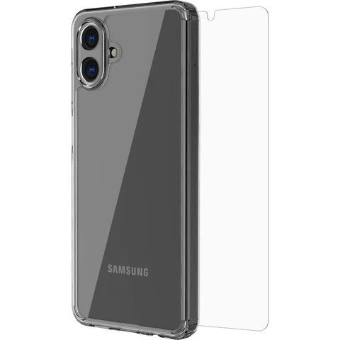 Techpick Clear Case + Tempered Glass Smartphone Case Bundle