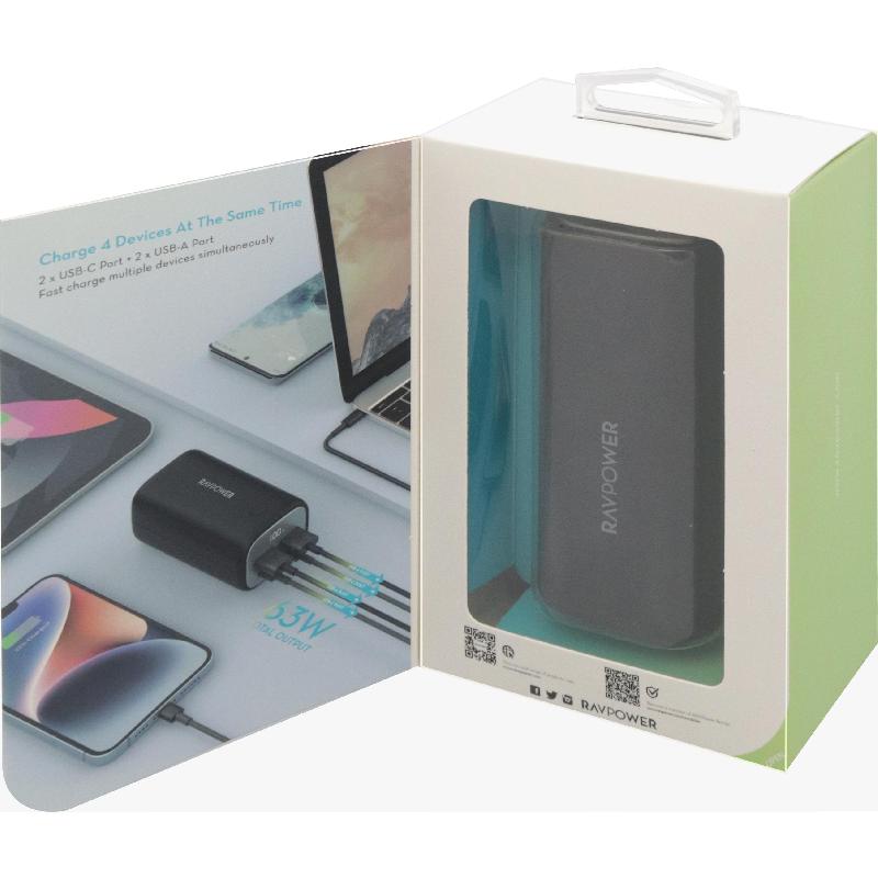 RAVPower RP-PB208Pro Power Bank Charger PD Fast Charging 20000 mAh 4 USB (2X USB/2X USB-C) — view 4