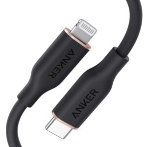 Anker Type C to Lightning 100W PowerLine III Flow USB-C With Lightning Connector 6 Feet, Black - AN.A8663H11.BK