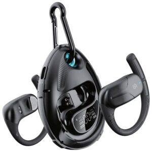 Porodo Soundtec Octopus, Open-Ear Wireless Earbuds- Black
