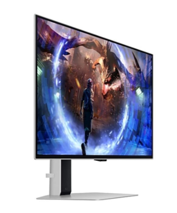 Samsung 27inch Odyssey OLED G6 G60SD QHD 2560 x 1440 Gaming Monitor, 360Hz, HDMI, DP, Height, Tilt, Swivel, Pivot, Adjustable, Silver - LS27DG602SMXUE — view 2