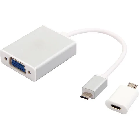 MHL (Micro USB) to VGA (White) Video Adapter