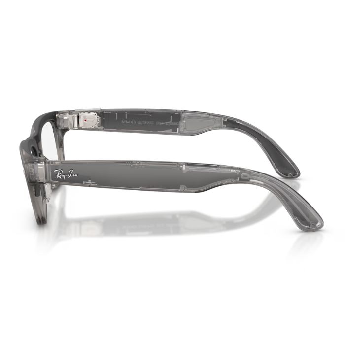 Ray-Ban Meta Blayzer Gen 2 Matte Transparent Ice Grey Clear Lenses Smart Glasses 54Mm — view 3