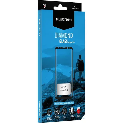 MyScreenPROTECTOR DIAMOND GLASS edge3D 3D, Black Smartphone Screen Protector for vivo V40 5G