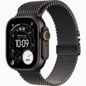 Apple Watch Ultra 3, GPS + Cellular, 49mm, Black Titanium Case with Black Titanium Milanese Loop