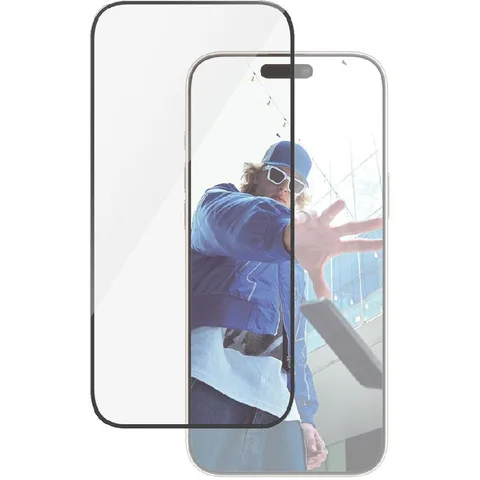PanzerGlass Ultra-Wide Fit Tempered Glass, Clear Smartphone Screen Protector for iPhone 16 Pro Max