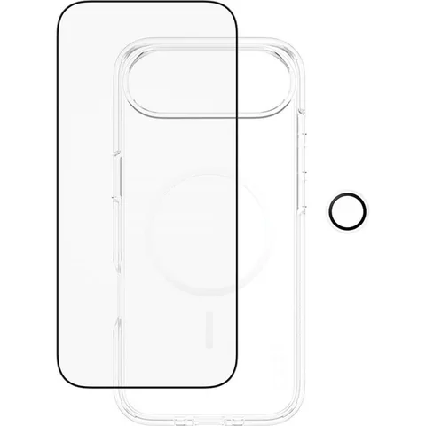 PanzerGlass 3-in-1 Pack Hard MagSafe Case + Ulta-Wide Fit Screen Protector + Hoops Camera Lens Protector Smartphone Case Bundle