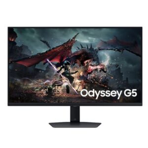 Samsung 32inch Odyssey G5 G50D QHD 2560 x 1440 Gaming Monitor, 1MS, 180Hz, HDMI, DP, Adjustable, Black - LS32DG502EMXUE