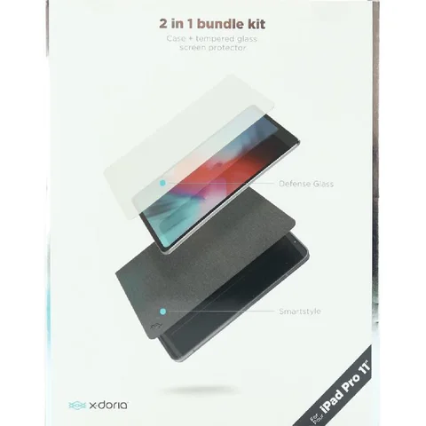 Raptic 2-in-1 Bundle Tablet Case with Screen Protector White/Black for iPad Pro 11 - 2018