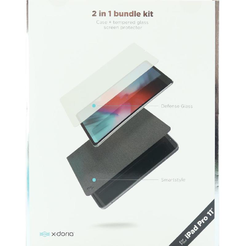 Raptic 2-in-1 Bundle Tablet Case with Screen Protector White/Black for iPad Pro 11 - 2018