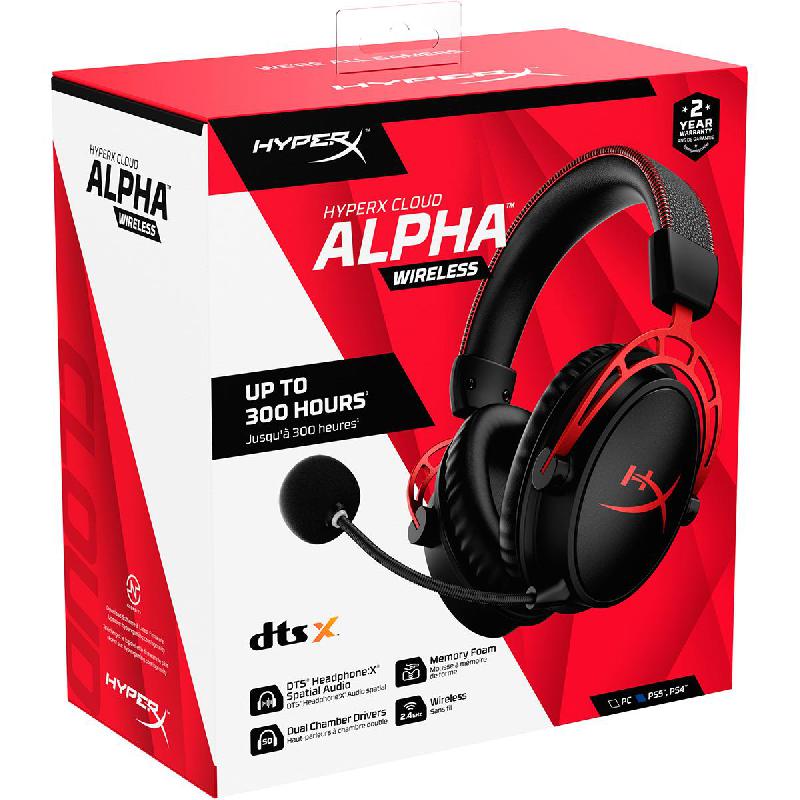 HyperX Cloud Alpha Gaming Headset Wireless Black/Red — view 4
