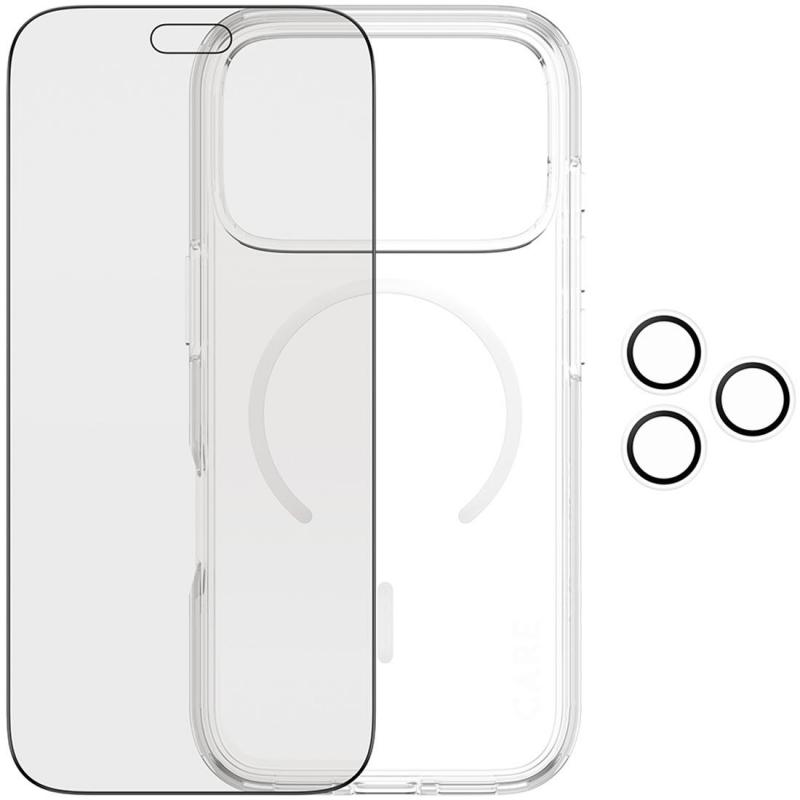 PanzerGlass 3-in-1 Pack Urban Explorer MagSafe Case, Privacy UWF Screen Protector, Hoops Camera Lens Smartphone Case Bundle — view 2