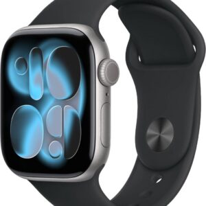 Apple Watch Series 11, GPS, 42mm, Space Gray Aluminum Case with Black Sport Band - M/L