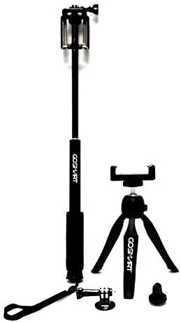 Gosmart Selfie Stick Kit For Digital Camera, Action Camera And Smartphones-Black, B07MGDFYMV — view 3