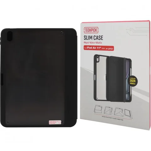 Techpick Flip Cover Tablet Case Black for iPad Air 11 M2/iPad Air 11 M3/iPad Air 11 M4