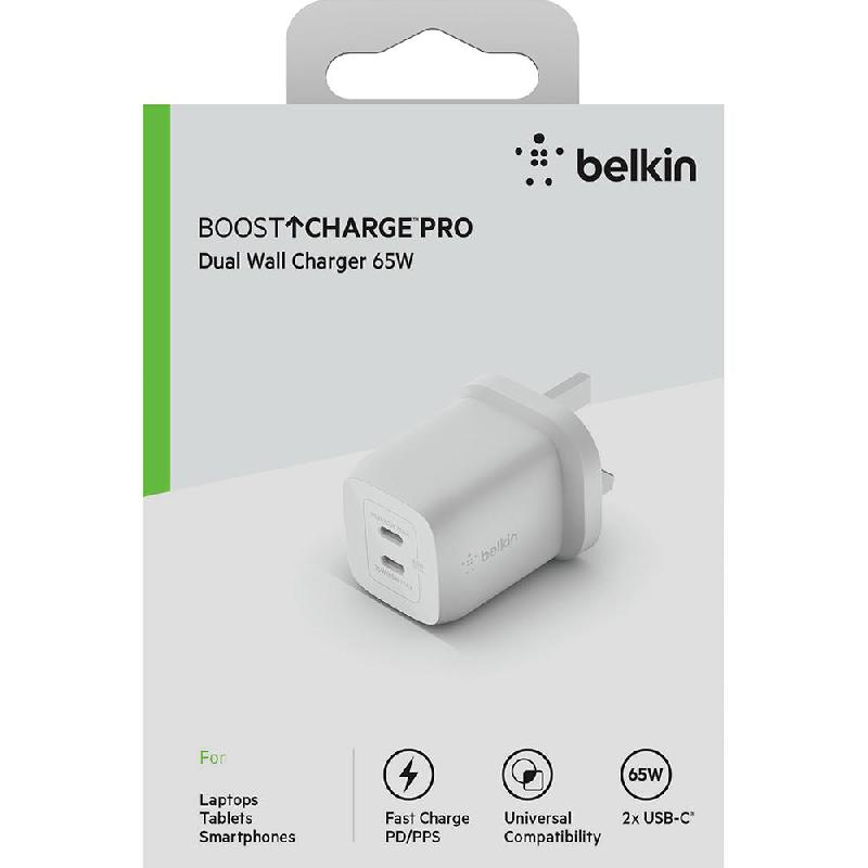 Belkin BoostCharge Pro Dual USB-C GaN Wall Charger with PPS 65W — view 4