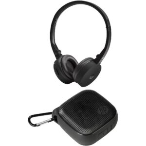 HP Bundle with H7000 On-Ear Headphone Portable Speaker Bluetooth Black