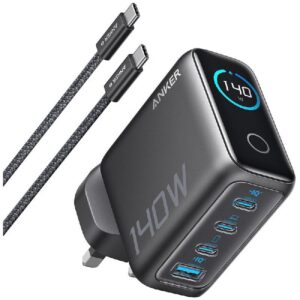 Anker Charger 140W 3X USB-C + 1X USB with Display
