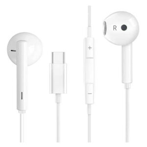 Zentality E-13 Wired Earphone with Type-C Connector High Defination Audio Sound Quality Multi Control II - White