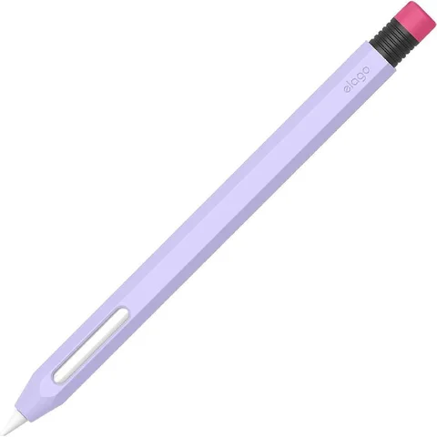 Elago Classic Pencil Case Tablet Stylus Accessory Lavender Silicone Sleeve