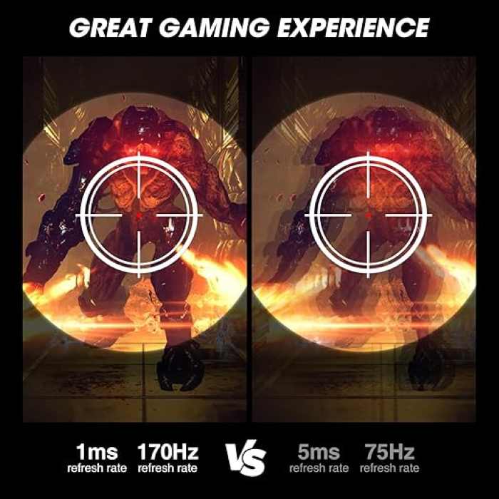 Koorui 27inch Gaming Monitor, QHD IPS Display 2560 x 1440, 170Hz 1ms, Black - GN07 — view 2
