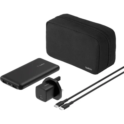 Belkin BoostCharge Power Bank Bundle Fast Battery Charging 10000 mAh