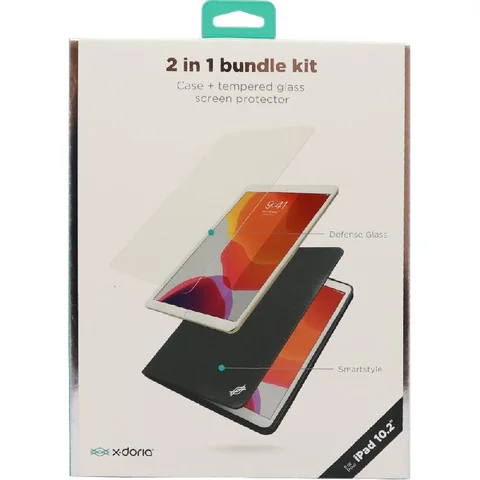 Raptic 2-in-1 Bundle Tablet Case with Screen Protector Grey for iPad 10.2 - 2019