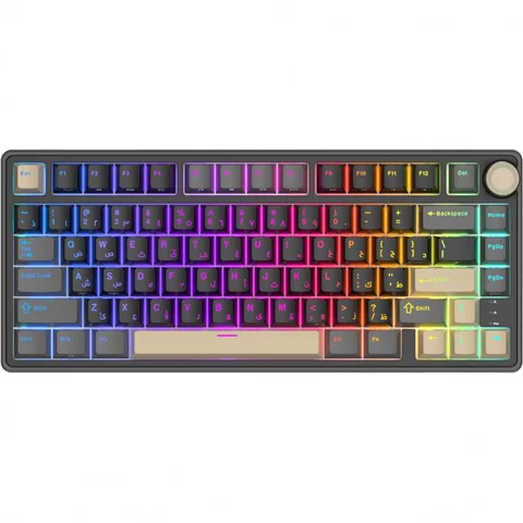 RK Royal Kludge 75% Silver Switch Gaming Keyboard Wired