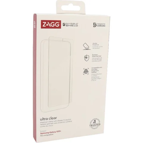 Zagg Invisible Shield Advanced Glass-like Surface, High Gloss Finish Smartphone Screen Protector for Samsung Galaxy S23+