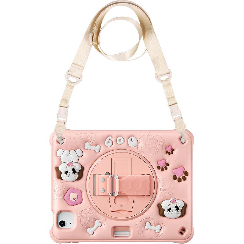 Kadasic Cartoon Strap Back Cover Tablet Case for Kids Pink for iPad Air 11 M4/iPad Air 11 M3/iPad Air 11 M2/iPad Air 5th Gen — view 3