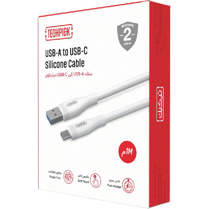 Techpick Silicone USB-A to USB-C Sync & Charge Cable 1.00 m ( 3.28 ft ) — view 2