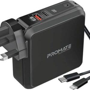 Promate Power Bank, Powerpack- Pd20+15000mAh Quick Charging Power Bank With Ac Charge-In (UAE Delivery Only)