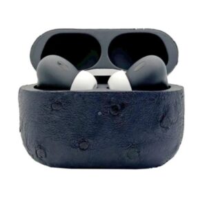 Customized Apple AirPods Pro 3 Leather Ostrich Navy