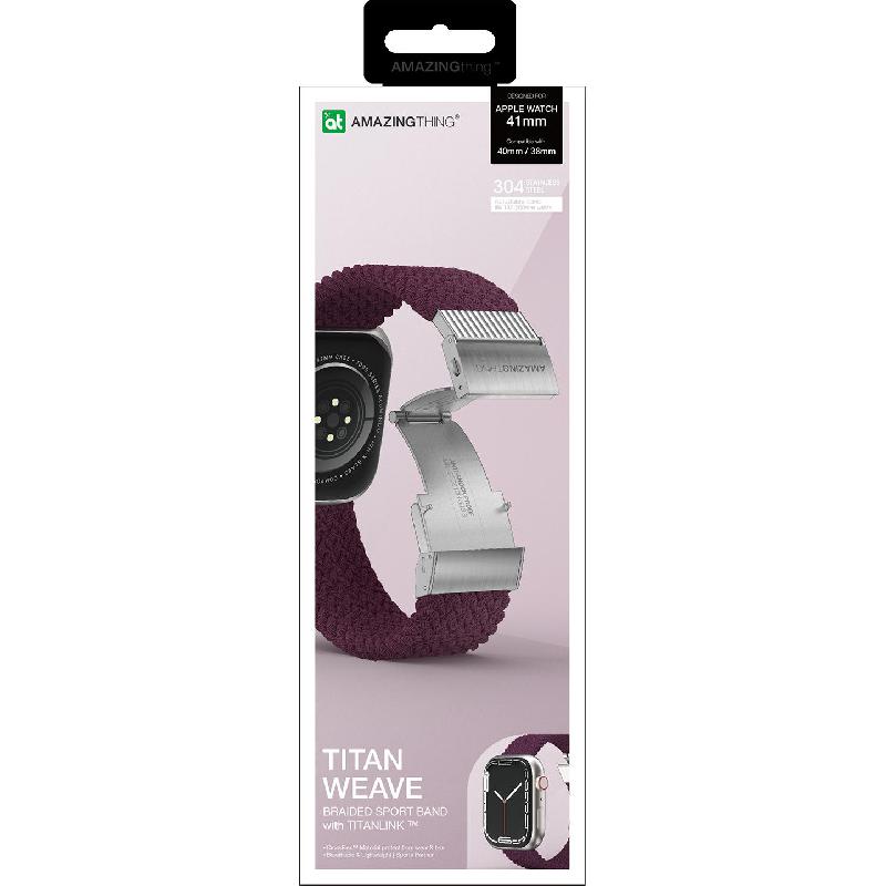 Amazing Thing Titan Weave Wrist Strap for Apple Watch Series 9 41/Watch Series 8 41/Watch Series 7 41 — view 4