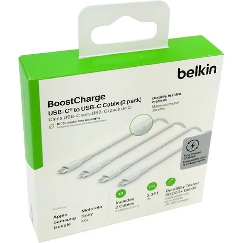 Belkin BoostCharge USB-C to USB-C (2 Pack) Standard Cable 1.00 m ( 3.28 ft )