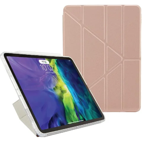 PIPETTO Metallic Origami Folio Tablet Case Rose Gold for iPad Air 11 M4/iPad Air 11 M3/iPad Air 11 M2/iPad Air 5th Gen