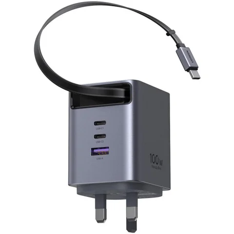 UGREEN Extend 100W GaN Fast Charger with Retractable Cable