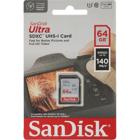 SanDisk Ultra UHS I SD Card 64 GB