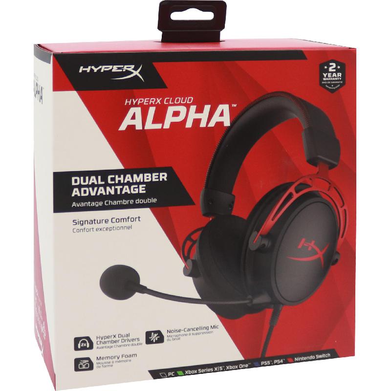 HyperX Cloud Alpha Gaming Headset Wired Black/Red — view 4