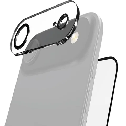Raptic Air-Glass 2-in-1 Bundle: Tempered Glass + Camera Lens Protector Smartphone Display Protection