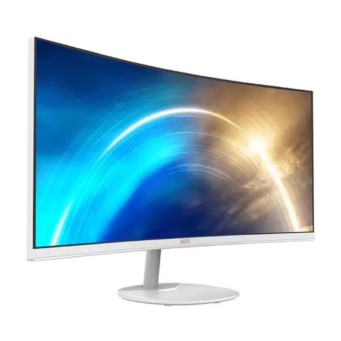 MSI Pro MP341CQW 34 Inch Curved Gaming Monitor, VA, 100Hz, 1ms, White - 9S6-3PB2CT-033 — view 2