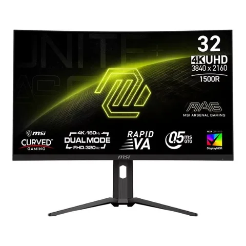 MSI Mag 321CUPDF 31.5inch UHD, VA, 320Hz, 0.5ms, Gaming Monitor, Black - 9S6-3DC54A-036