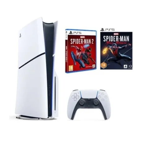 Sony PlayStation 5 Console Disc Slim 1TB (International Edition) with Marvel’s Spider-Man 2 & Marvel Spider Man Miles Morales