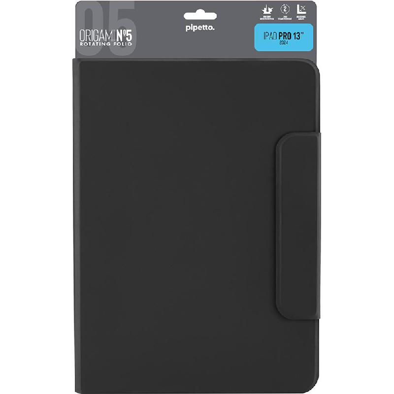 PIPETTO Rotating Folio Tablet Case Black for iPad Pro 13 M4